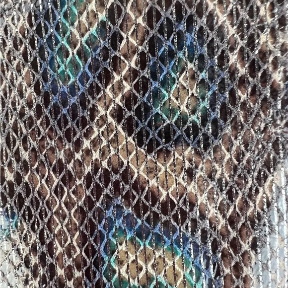 Aimee Kestenberg Leather Crossbody Bag Just Saying in POP SNAKE Skin Blue Brown - Picture 6 of 9